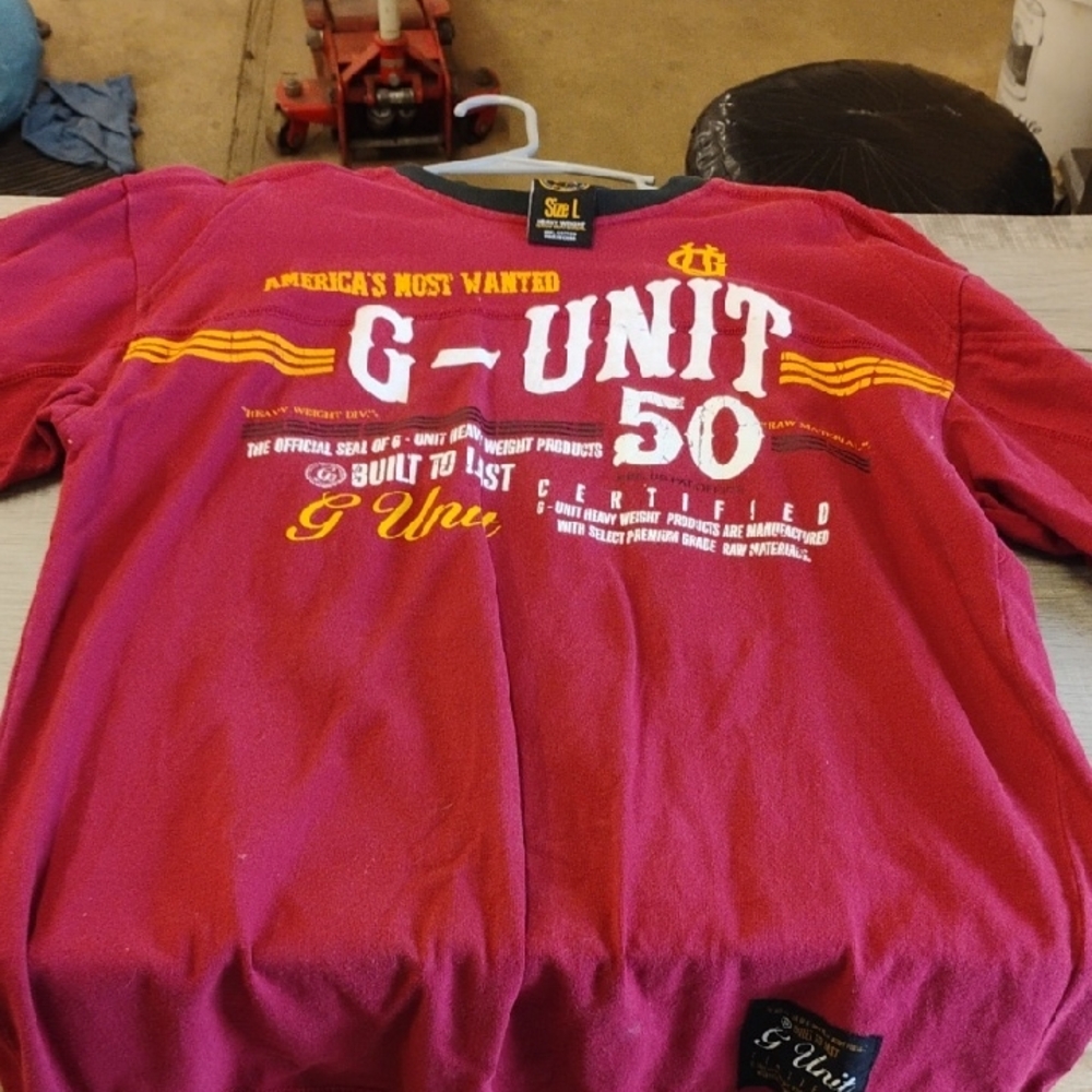 G-Unit Men's Red Long Sleeve Tee